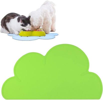 Un buen precio. Cama de mascotas de silicona de alimentación para perros de gato de placemat con borde elevado antiderrapante impermeable de mascotas de mascotas de comida para mascotas bandeja en línea