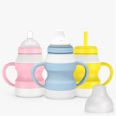 Un buen precio. Botella de alimentación inodora del bebé del silicón forma transparente hermética de la pirámide en línea