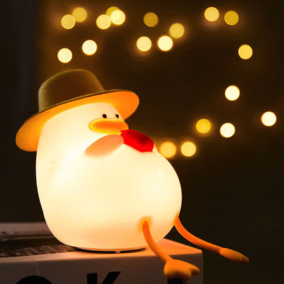Un buen precio. Blissfully Cute Duck Night Light Silicona LED Night Light Lámpara de control de temporizador para niños Dormitorios Decoración del salón en línea