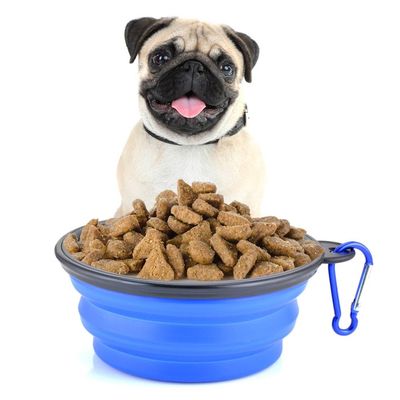 Un buen precio. Cuencos plegables para mascotas Cuencos para perros 2 paquetes Alimentar para mascotas de silicona portátil Alimentos para perros y gatos Agua para viajar Cuencos para acampar en línea
