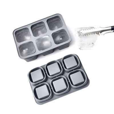 Un buen precio. Envases plegables de cubo de hielo 2 paquetes de silicona plegable plegable Grandes moldes de cubo de hielo con tapa y fondo suave para su fácil liberación en línea
