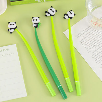 Un buen precio. 10pcs Soft Panda Pen Cute Gel Pen Kawaii dibujos animados Animal Panda Pen 0.5mm Negro Gel Tinta de plumas de tinta Novedad Plumas suaves Plumas de firma Pluma divertida Plumas de escritura para niños Regalos para estudiantes Fiestas de favoritos de Panda Papelería en línea