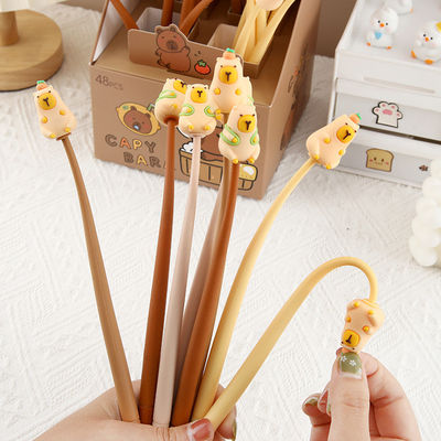 Un buen precio. Cute dibujos animados Animal Shaking Gel Plumas 0.5 mm, tinta negra Gel de escritura Plumas para el suministro escolar Estudiantes Regalos para niños, 6 paquete en línea