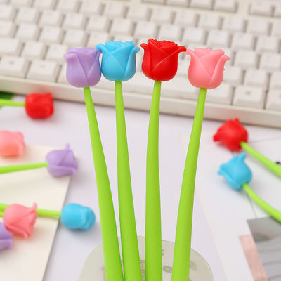 Un buen precio. Cérmenes de flores divertidas, tinta de gel creativo, bolsillo de silicona, pluma de escritura de 0,5 mm para la oficina de la escuela, hogar, maestros, estudiantes, artículos para fiestas, 6 piezas/conjunto. en línea