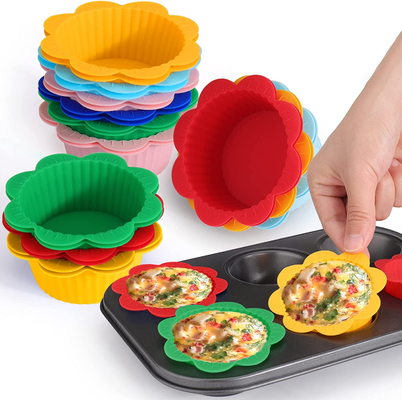 Un buen precio. Lata reutilizable multicolora de la torta del silicón, trazadores de líneas durables del silicón para las bandejas que cuecen en línea