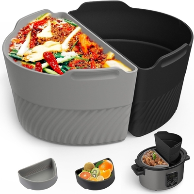 Un buen precio. 6 Cuartos de Oval Silicona de cocina lenta Revestidores de divisores reutilizables Insert para Crockpot en línea