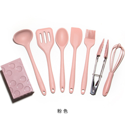 Un buen precio. 8pcs Mini Kid Silicona utensilios de cocina Set Lavavajillas Seguro Spatula Con Spatula Cuchara Tong Cepillo Whisk Tong en línea