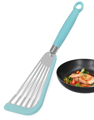 Un buen precio. Espatulas con ranuras Espatulas flexibles de acero inoxidable con borde suave superior de silicona Espatulas con ranuras Turner Espatulas con ranuras de pescado en línea