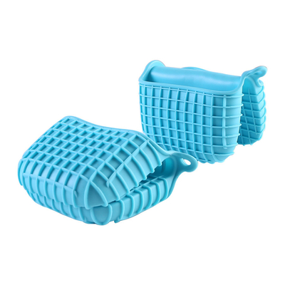 Un buen precio. Cuchilleros de horno de silicona guantes de horno resistentes al calor y portapotas para cocina no resbaladiza cocina pinzas de horno en línea