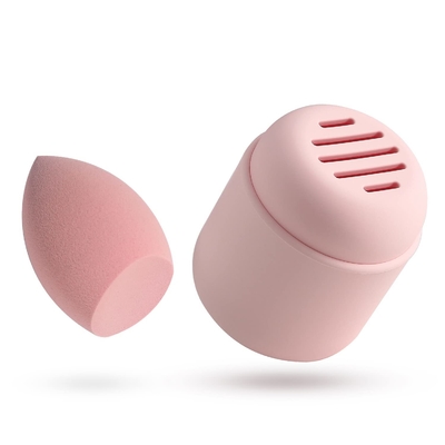 Un buen precio. Lavadora respirable de maquillaje de silicona soporte de esponja de belleza esponja mezcladora de viaje en línea