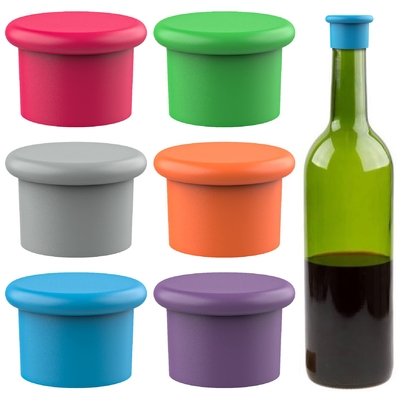 Un buen precio. Tapones de vino de silicona Reutilizables tapa de botella de cerveza tapa de botella de vino ahorrador de vino regalos sellador tapa fácil de limpiar en línea
