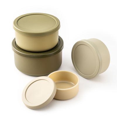 Un buen precio. Para niños Contenedores de almacenamiento de alimentos de silicona libre de BPA Protección contra fugas Etiqueta hermética Bento en línea
