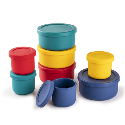 Un buen precio. Caja Bento de silicona para niños niños pequeños Caja de silicona para comida de grado alimenticio a prueba de fugas en línea