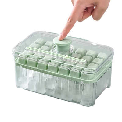 Clasificación alimenticia para congeladores bandeja de cubos de hielo con tapa y contenedor bandejas de cubos de hielo de silicona libre de BPA moldes