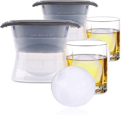 Un buen precio. Presión de congelador de silicona Esfera fabricante de bolas de hielo Molde grande redondo para whisky whisky coctel bebidas bolas de hielo en línea