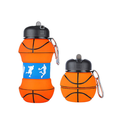 Un buen precio. Botellas de agua plegables de silicona para bebés con carabiner en línea