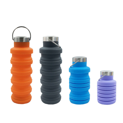 Un buen precio. Botellas de agua plegables reutilizables sin BPA Botellas de agua plegables de silicona para viajes Gimnasio Acampada senderismo en línea