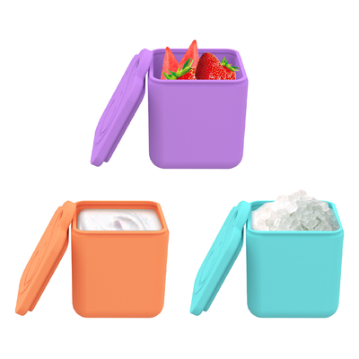 Un buen precio. Contenedores de sumersión para niños Impresiones, caja de almuerzo a prueba de fugas, sellador y tapas, portacomidas de silicona, aderezo de ensalada libre de BPA en línea