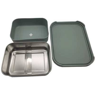 Un buen precio. Caja de comida de acero inoxidable, caja de comida de acero inoxidable, contenedor de alimentos, caja de comida de acero inoxidable con tapa de silicona en línea