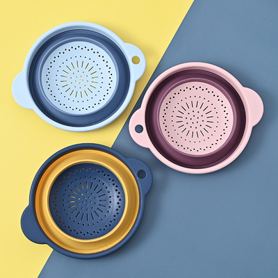 Un buen precio. Colander plegable Conjunto de 3 Resistente al calor Lavado y drenaje de verduras Frutas Pasta perfecta para entrenador de cocina en línea