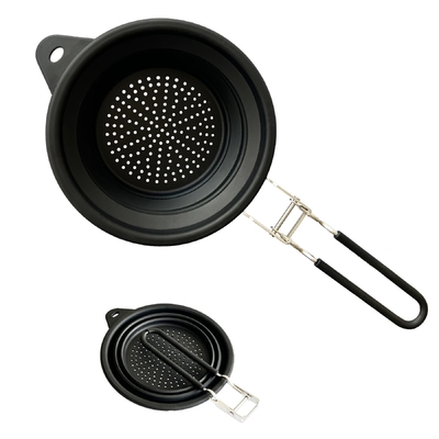 Un buen precio. Colander plegable de silicona libre de BPA con mango Nuevos productos esenciales de cocina filtro drenador perfecto para drenar la fruta en línea