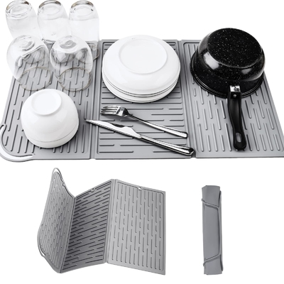 Un buen precio. Sillón plegable triplo para secar platos para el mostrador de cocina extra grande Sillón de drenaje de platos diseño compacto y plegable en línea