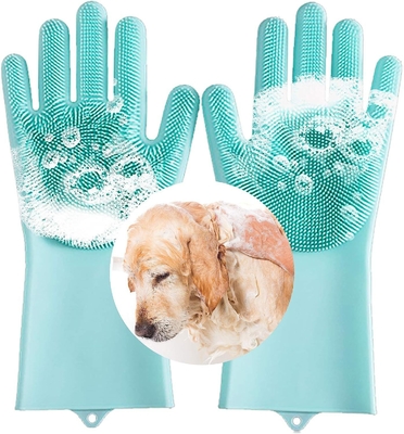 Un buen precio. Lavadora de platos de silicona mágica 2 en 1 guantes de goma reutilizables herramienta de cocina resistente al calor para el cepillo de mascotas domésticas en línea