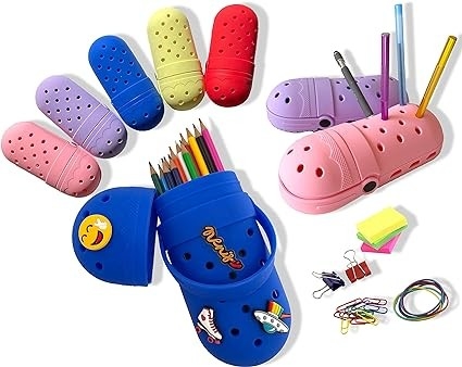 Un buen precio. Cuadro para lápiz de silicona para bricolaje Flexible fácil de limpiar Impermeable para estudiantes en línea