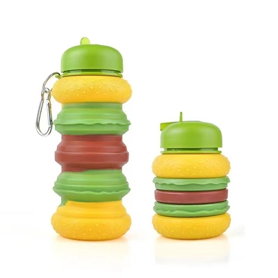 Un buen precio. Botella de agua plegable para niños botellas de agua plegable para niños botellas de agua de silicona para estudiantes en línea