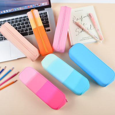 Un buen precio. Capilar de lápiz de silicona con cremallera libre de BPA Gran durabilidad para útiles escolares Oficina Colegio Niñas adolescentes Adultos en línea
