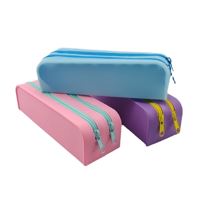 Un buen precio. Bolso de lápiz de silicona colorido impermeable no tóxico para artículos de oficina y escolares en línea