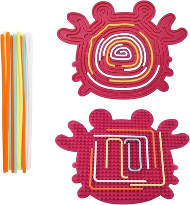 6 colores juguete de silicona para calmar el enfoque y aliviar el estrés tablero de actividad sensorial