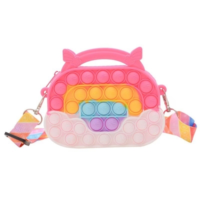 Bolso de mano de bebé Bolsas de monedas de silicona Bolso de bolso de cuerpo cruzado lindo Regalos de cumpleaños para niñas bolso de lápiz bolso de maquillaje