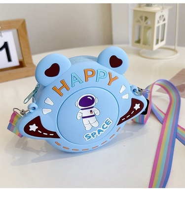 Bolso para astronautas Bolso de silicona de cuerpo cruzado Bolso de lápiz bolso de lápiz Bolso de maquillaje Bolso de almacenamiento Bolso de maquillaje Accesorios Bolso de mano para niños