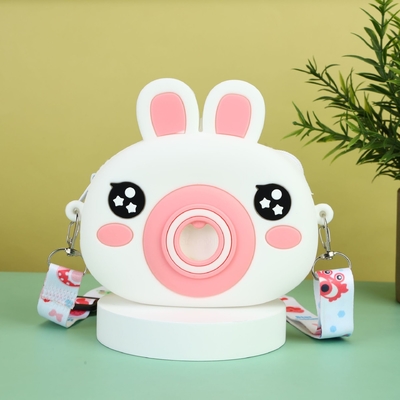 Un buen precio. Cámara de conejo Silicona Mini Moneda Bolso Bolso de hombro dibujos animados Bolso para niños Bolso para niños Bolso de hombro para niños pequeños en línea