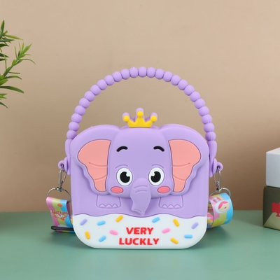 Elefante Chicas Pequeñas Bolsos Crossbody Con Correa de Cadena Resina de Silicona Pequeño Bolso Mini Mensajero Casual Bolso de hombro