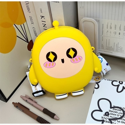 Cartoon Bolso de lápiz de silicona Bolso de monedas Bolso de bolsillo Bolso de hombro de cuerpo cruzado Bolso de mano de niño Bolso de monedas para regalo de cumpleaños de niña