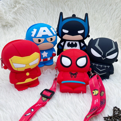 Bolso de monedas de silicona para lápices bolso de hombro de cuerpo cruzado para niños bolso de bolso pop regalo de Navidad de cumpleaños billetera de monedas