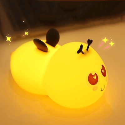 Un buen precio. Bee Silicone LED Nightlight Baby Nursery Lámpara de sueño con temporizador para niños pequeños Niños Niñas Niños Niños Regalo de Navidad Niños en línea