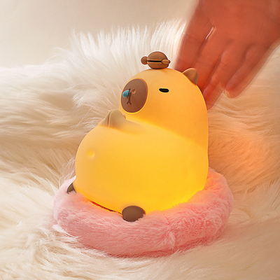 Un buen precio. Capybara luz nocturna para niños 16 color cambiante niños luz nocturna para el cuarto de los niños batería portátil bebé alimentación luz nocturna en línea