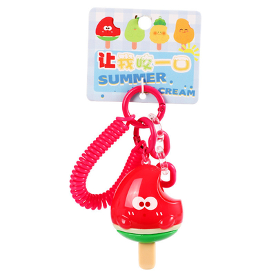 Set de llavero de dibujos animados con toque suave colgante de frutas llavero de anillo para niños favoritos de fiesta escuela y oficina