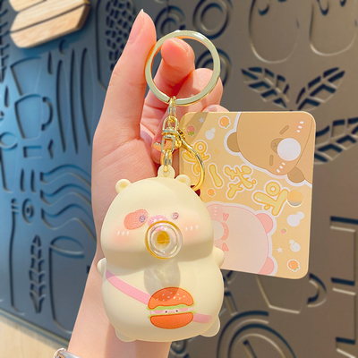 Colgante personalizado lindo juguetes mojos llavero de silicona no tóxico para niños y adultos