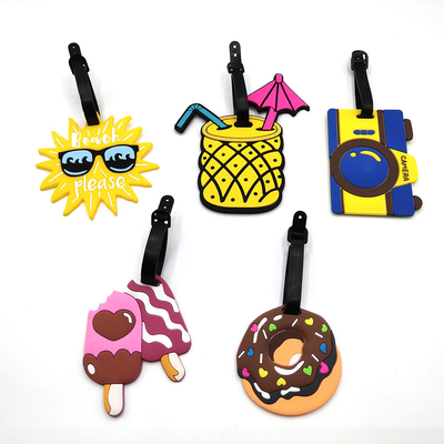 Un buen precio. Etiquetas de equipaje de silicona de dibujos animados para maletas y bolsos escolares en las vacaciones de verano en línea
