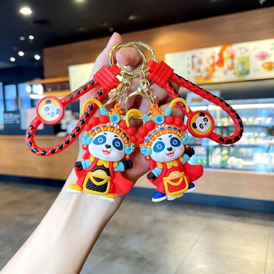 Accesorios para llaveros de metal de silicona suave y de cartón animado