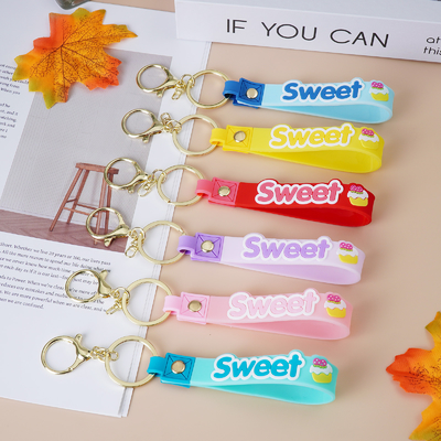 Un buen precio. Pulsera de llave de brazalete de silicona para mujeres y niñas en línea