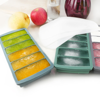 Un buen precio. bandejas de silicona de cubo de hielo para botellas de agua 12 cavidad de hielo de cubo de moho fácil de liberación largo de hielo de cubo de hielo palos lavaplatos seguro en línea