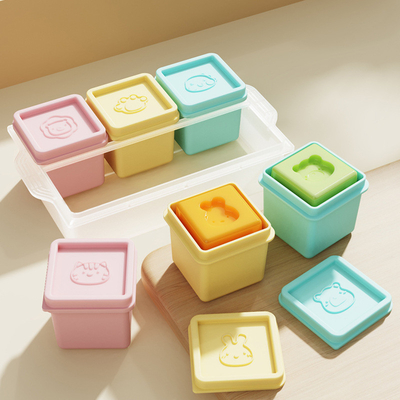 Un buen precio. 6 paquetes de silicona para almacenar alimentos para bebés 4 onzas a prueba de fugas para bebés niños bebés, lavavajillas de microondas caja de hielo sin BPA en línea