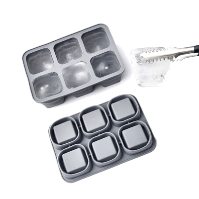 Un buen precio. Envases plegables de cubo de hielo 2 paquetes de silicona plegable plegable Grandes moldes de cubo de hielo con tapa y fondo suave para su fácil liberación en línea