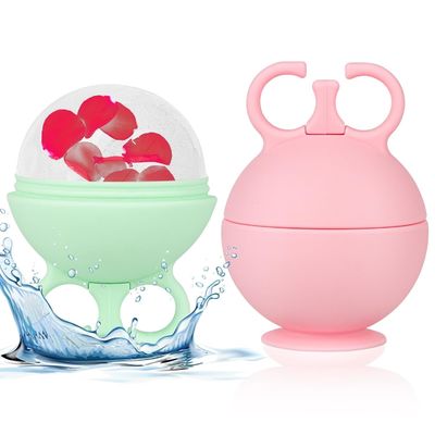 Roller de hielo de silicona para el rostro Terapia de frío Masajista facial para hinchazón Acné Enrojecimiento BPA Libre Herramienta OEM para el cuidado de la piel Mint Verde