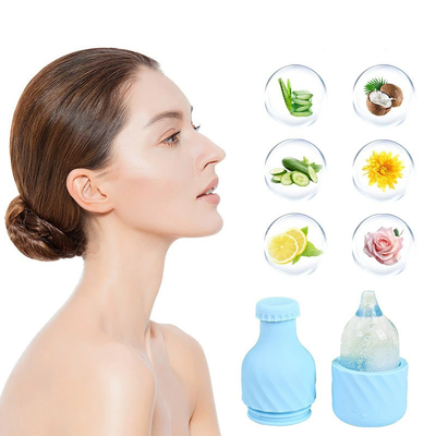 Roller de hielo de silicona para el rostro herramienta de terapia de frío reutilizable para aliviar la hinchazón, el acné y el enrojecimiento Masajista facial libre de BPA, soporte OEM